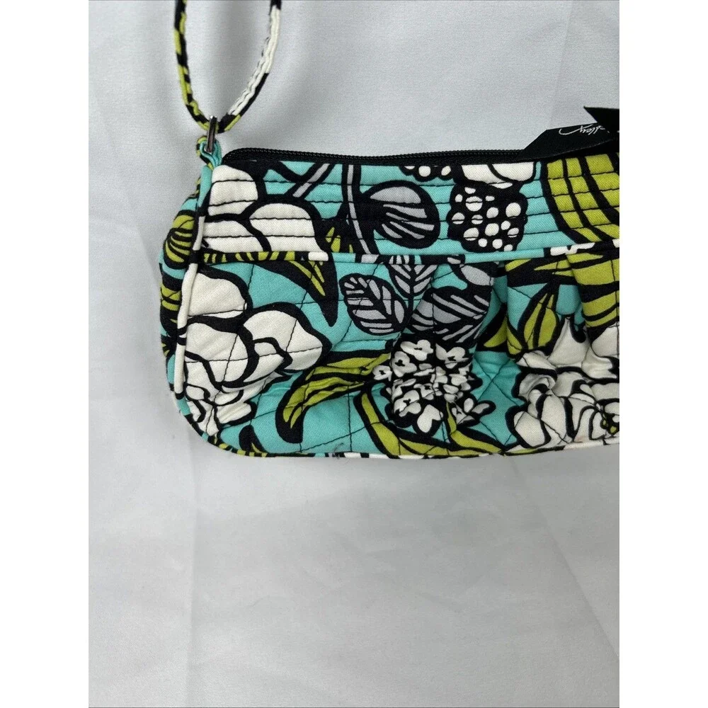 Vera Bradley Women's Island Blooms Frannie Crescent Crossbody Bag Purse Pleated